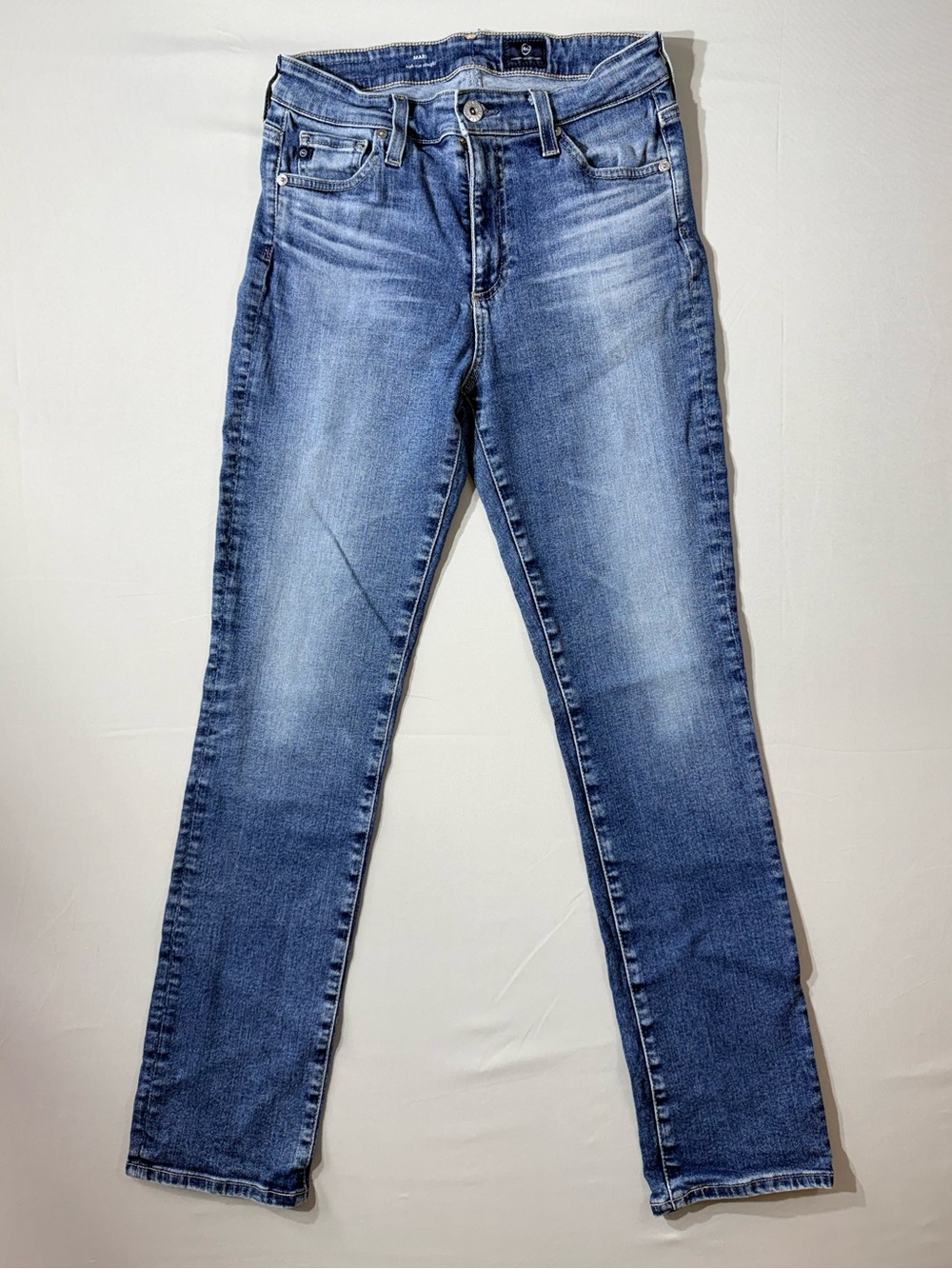 AG Adriano Goldschmied Mari straight leg Jean in medium blue wash